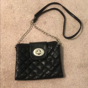 Black quilted crossbody